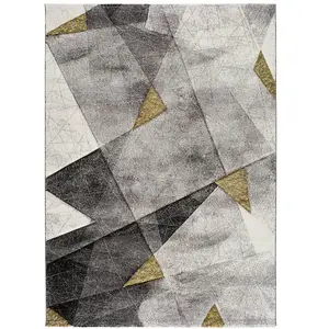 MOMA Tapis intérieur ATTICGO gris rectangulaire abstrait 120x170 cm BIANCA pas cher