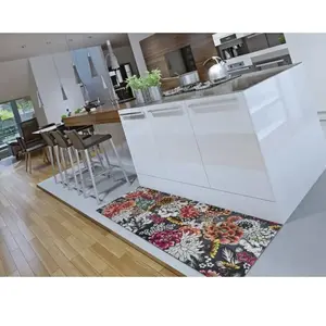 Atticgo Tapis de cuisine dessins fleurs multicolore 52x100 cm pas cher