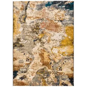 Atticgo Tapis abstrait beige/multicolore 120x170 cm pas cher