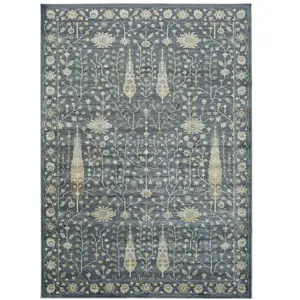 Atticgo Tapis en viscose bleu 140X200 cm pas cher