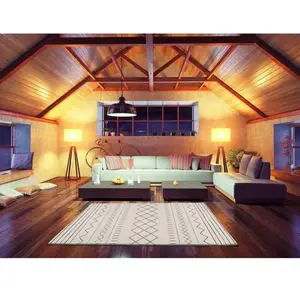 Tapis intérieur ATTICGO blanc rectangulaire éthnique 60x120 cm AKKA pas cher