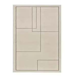 ATTICGO Tapis abstrait intérieur multicolore, 140 x 200 cm 48157 pas cher