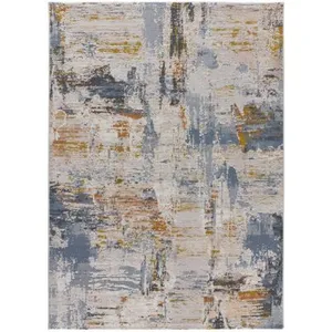 Atticgo Tapis Abstrait Springs 98 Multicolore 77x150 Cm pas cher