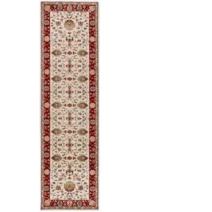 Atticgo Tapis de couloir classique crème 67x250 cm pas cher
