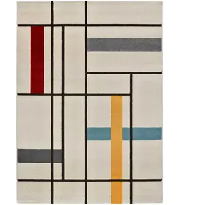 Atticgo Tapis géométrique multicolore, 160x230 cm pas cher