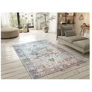 Atticgo Tapis multicolore de style vintage, 80x150 cm pas cher