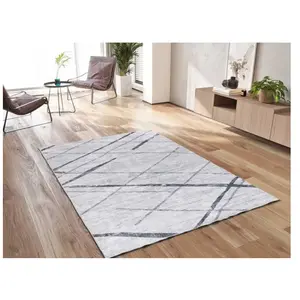 Atticgo Tapis minimaliste dans les tons gris, 80x150 cm pas cher