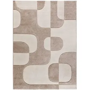 Atticgo Tapis formes organiques crème/beige 160x230 cm pas cher