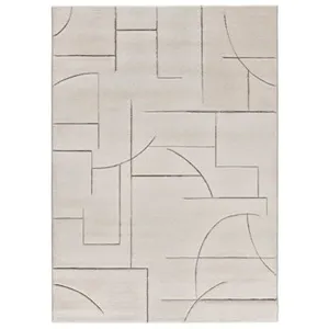 MOMA Tapis intérieur ATTICGO crème rectangulaire géométrique 120x170 cm LENA pas cher