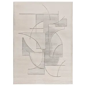 MOMA Tapis intérieur ATTICGO crème rectangulaire géométrique 120x170 cm LENA pas cher