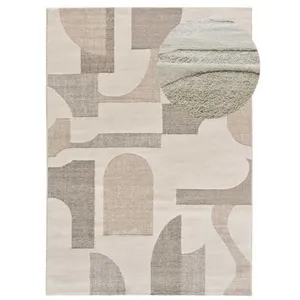 MOMA Tapis à motifs géométriques en relief crème, 120x170 cm VERONA pas cher