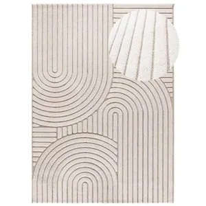 MOMA Tapis intérieur blanc rectangulaire scandinave avec relief DIENA 120 x 170 cm pas cher