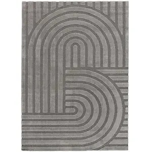 MOMA Tapis intérieur ATTICGO gris rectangulaire scandinave 80x150 cm SNOWY pas cher