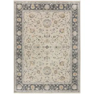 Atticgo Tapis à relief vintage beige/gris 80x150 cm pas cher