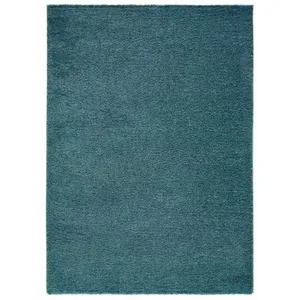 MOMA Tapis intérieur ATTICGO bleu rectangulaire shaggy uni 190x290 cm ATLAS pas cher