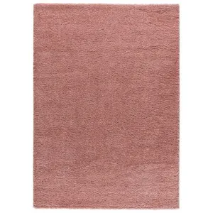 MOMA Tapis intérieur ATTICGO rose rectangulaire shaggy uni 60x120 cm ATLAS pas cher