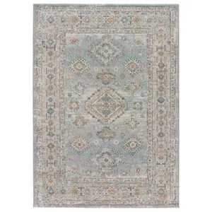 Tapis intérieur ATTICGO bleu rectangulaire vintage 80x120 cm PARMA pas cher