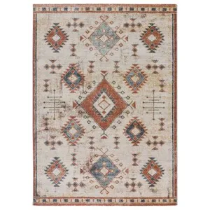 MOMA Tapis intérieur ATTICGO rouille rectangulaire éthnique 80x120 cm PARMA pas cher