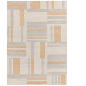 ATTICGO Tapis géométrique intérieur beige, 200 x 290 cm CRAFT pas cher
