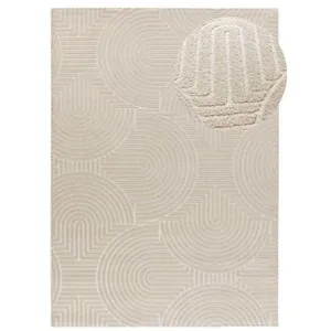 Tapis intérieur ATTICGO blanc rectangulaire scandinave 133x190 cm ZEN pas cher