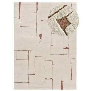 MOMA Tapis intérieur rouille rectangulaire scandinave CANDELA 80 x 150 cm pas cher
