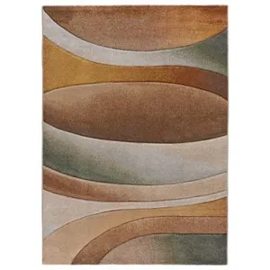 MOMA Tapis intérieur multicolore rectangulaire abstrait SORA 140 x 200 cm pas cher