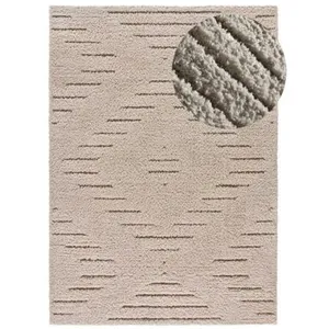 MOMA Tapis intérieur ATTICGO crème rectangulaire shaggy 200x290 cm ATESA pas cher