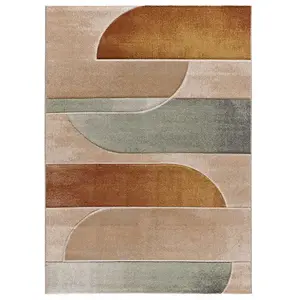 MOMA Tapis intérieur multicolore rectangulaire abstrait SORA 80 x 150 cm pas cher