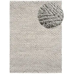 MOMA Tapis intérieur ATTICGO argent rectangulaire shaggy 120x170 cm ATESA pas cher