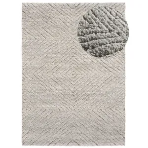 MOMA Tapis intérieur ATTICGO argent rectangulaire shaggy 160x230 cm ATESA pas cher