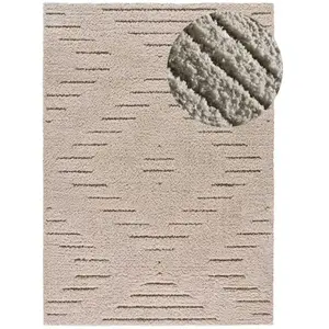 MOMA Tapis intérieur ATTICGO crème rectangulaire shaggy 160x230 cm ATESA pas cher