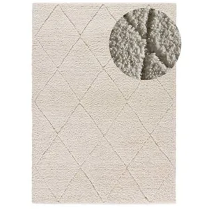 MOMA Tapis intérieur blanc rectangulaire shaggy ATESA 200 x 290 cm pas cher