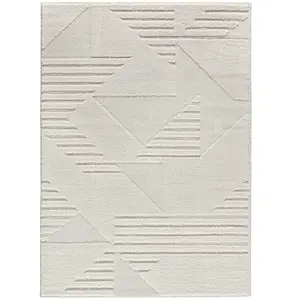 MOMA Tapis intérieur ATTICGO crème rectangulaire géométrique 160x230 cm NUMA pas cher