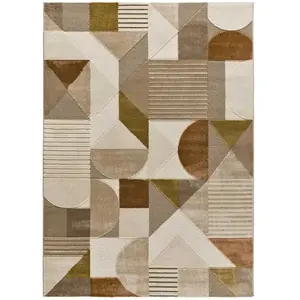 MOMA Tapis intérieur multicolore rectangulaire géométrique MELFI 140 x 200 cm pas cher