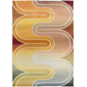 Atticgo Tapis de style moderne à poils courts multicolore, 160x230 cm pas cher