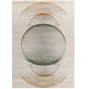Atticgo Tapis géométrique à design minimaliste en beige, 120x170 cm pas cher