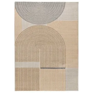 MOMA Tapis de style scandinave avec des formes arquées en beige 160x230 cm pas cher