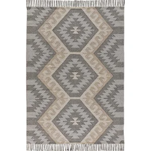 MOMA Tapis intérieur gris rectangulaire ethnique CHANDIA 120 x 170 cm pas cher