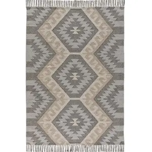 MOMA Tapis intérieur gris rectangulaire ethnique CHANDIA 160 x 230 cm pas cher