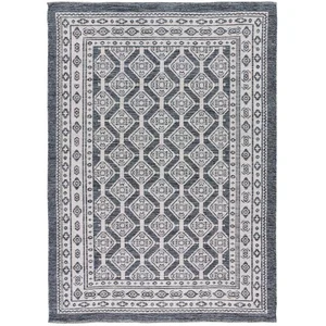 MOMA Tapis intérieur bleu rectangulaire ethnique CHANDIA 120 x 170 cm pas cher
