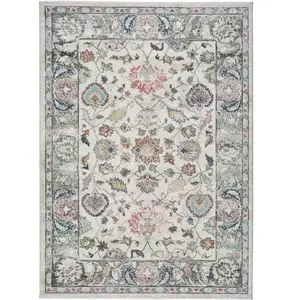 Atticgo Tapis vintage multicolore 200 x 290 cm pas cher