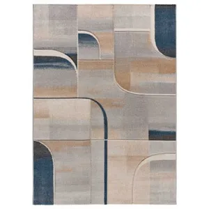 MOMA Tapis intérieur ATTICGO bleu rectangulaire abstrait 80x150 cm MEDEL pas cher