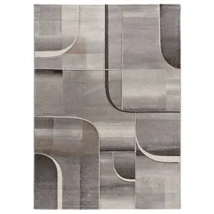 MOMA Tapis intérieur ATTICGO gris rectangulaire abstrait 80x150 cm MEDEL pas cher