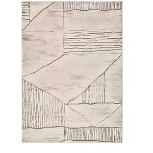 ATTICGO Tapis ethnique crème marron 160 x 235 cm 51092 pas cher