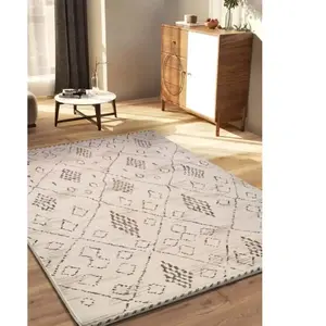 Atticgo Tapis ethnique crème / marron 80x120 cm pas cher
