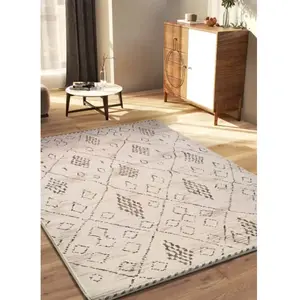 Tapis ethnique crème marron 160 x 235 cm 51096