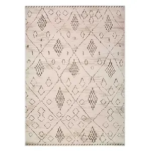 Tapis ethnique crème marron 200 x 285 cm 51097