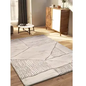 Tapis ethnique crème marron 133 x 190 cm 51091