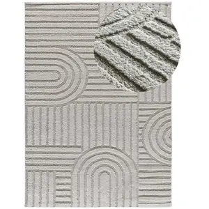 Comparateur de prix : Tapis descente de lit géométrique gris 64x120 cm