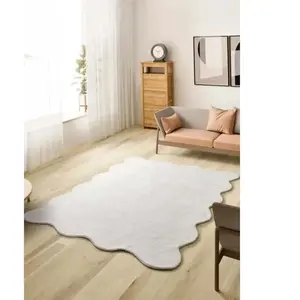 ATTICGO Tapis uni lavable blanc 160 x 230 cm 51136 pas cher